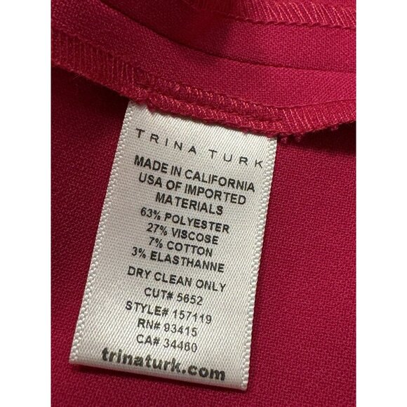 NWT TRINA TURK Hot Pink 2 Piece Pantsuit - Picture 10 of 10